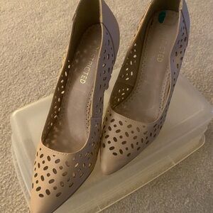 Restricted Tan Perforated Heels